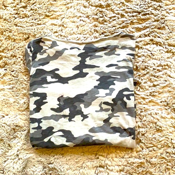 FRENCH 100% COTTON GLITZY ARMY PRINT LONG SLEEVE - Picture 7 of 7